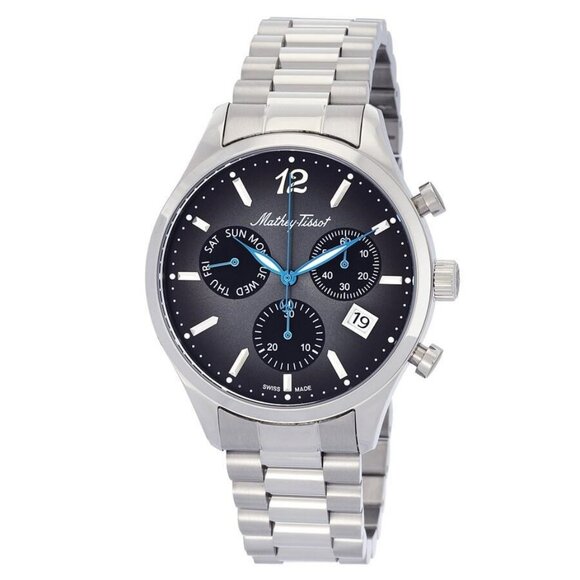 NWT Authentic Mathey-Tissot Urban Chrono Chronograph Black Dial Men's Watch - Picture 1 of 3